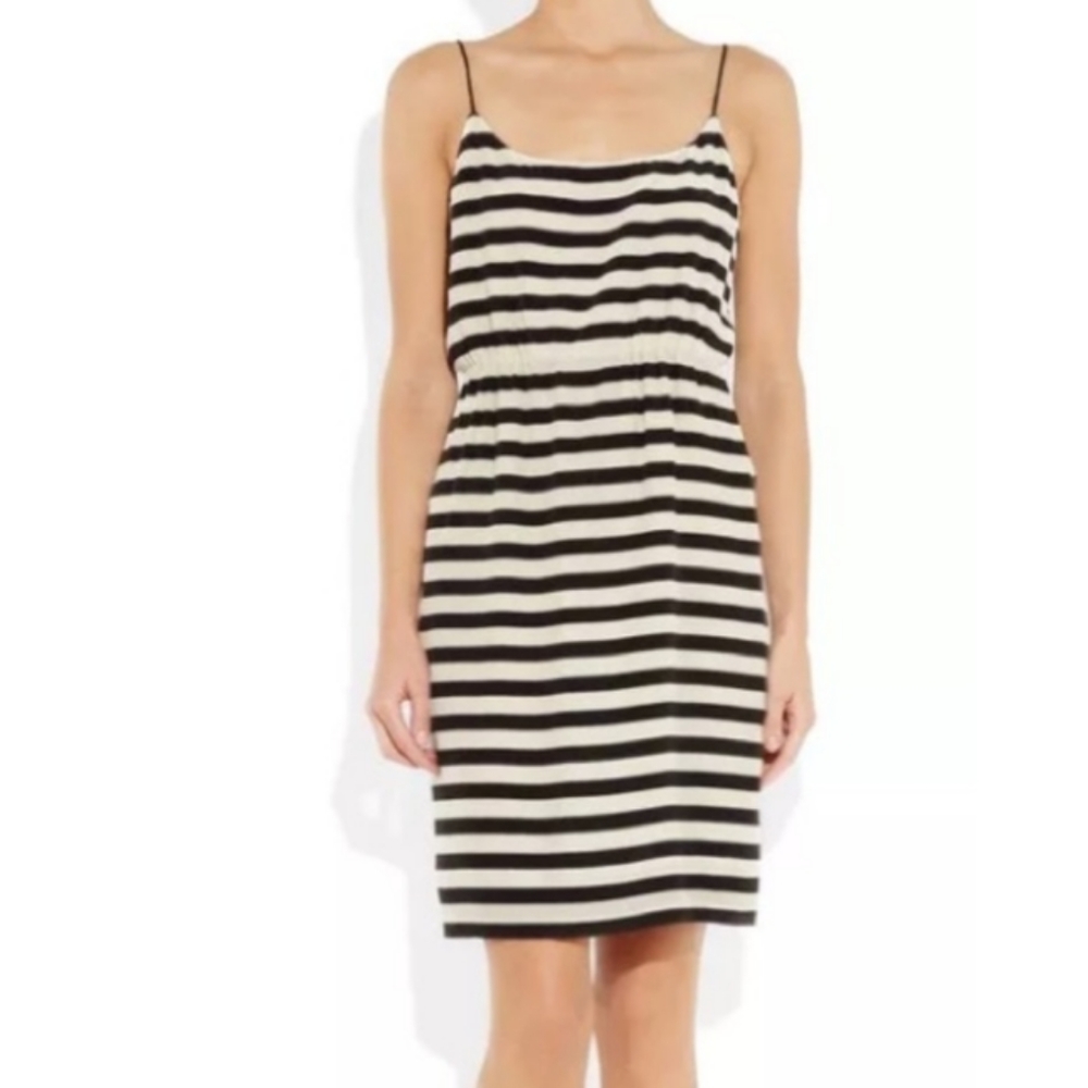 J.Crew Black and White striped dress - Picture 1 of 8